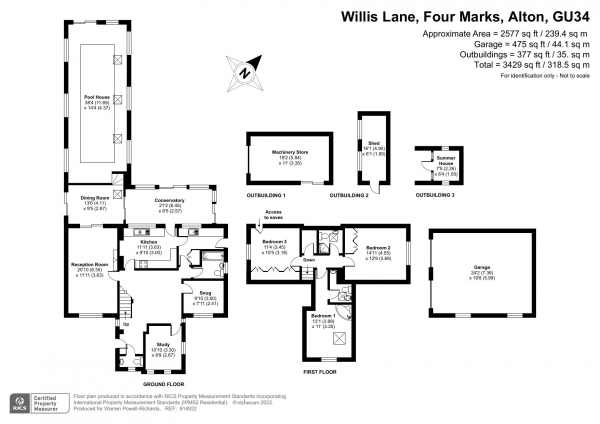 Floor Plan Image for 4 Bedroom Detached House for Sale in Willis Lane, Four Marks, Alton, Hampshire