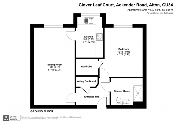 Floor Plan Image for 1 Bedroom Retirement Property for Sale in Ackender Road, Alton, Hampshire