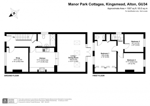 Floor Plan Image for 3 Bedroom Cottage for Sale in Kingsmead, Alton