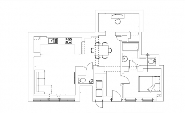 Floor Plan Image for 1 Bedroom Apartment to Rent in Alton