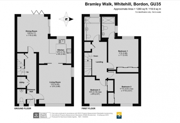 Floor Plan Image for 3 Bedroom Semi-Detached House for Sale in Pippin & Russet off Bramley Walk, Whitehill, Hampshire