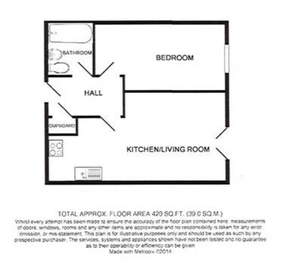 Floor Plan Image for 1 Bedroom Apartment for Sale in Alton Town Centre