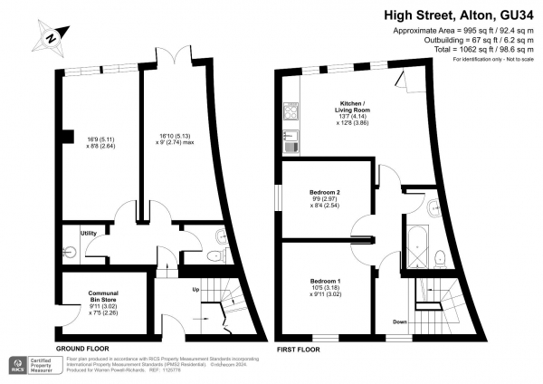 Floor Plan Image for 2 Bedroom Flat for Sale in Alton town centre