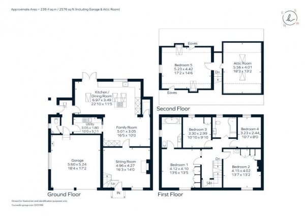 Floor Plan Image for 5 Bedroom Semi-Detached House for Sale in Mill Court, Upper Froyle