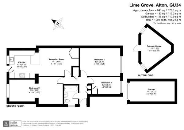 Floor Plan Image for 3 Bedroom Ground Flat for Sale in Lime Grove, Alton