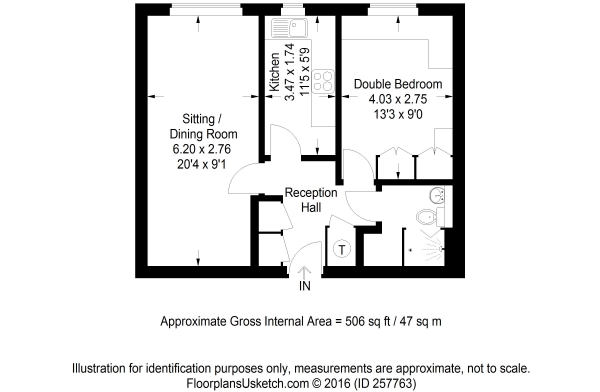 Floor Plan Image for 1 Bedroom Apartment for Sale in Lenten Street, Alton