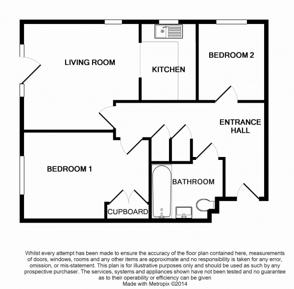 Floor Plan Image for 2 Bedroom Retirement Property for Sale in Adams Way, Alton