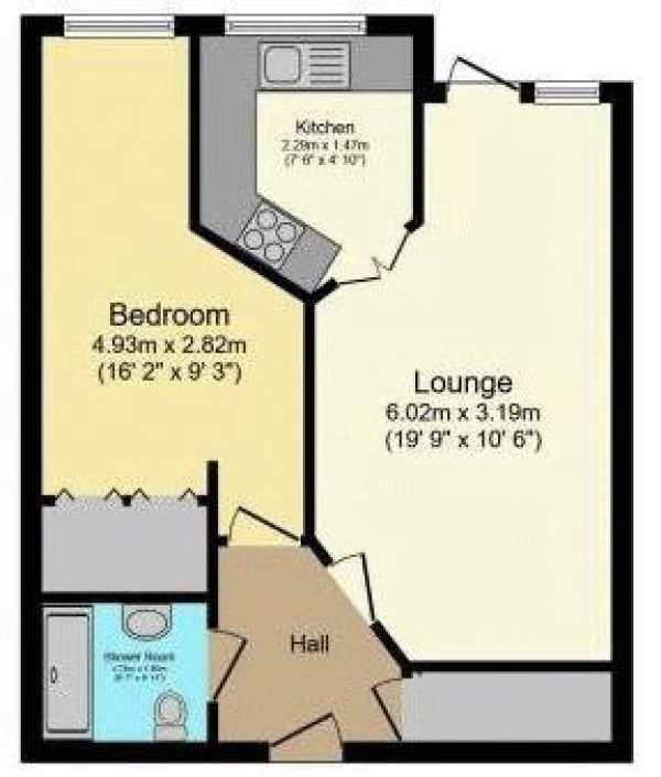 Floor Plan Image for 1 Bedroom Retirement Property for Sale in Ackender Road, Alton