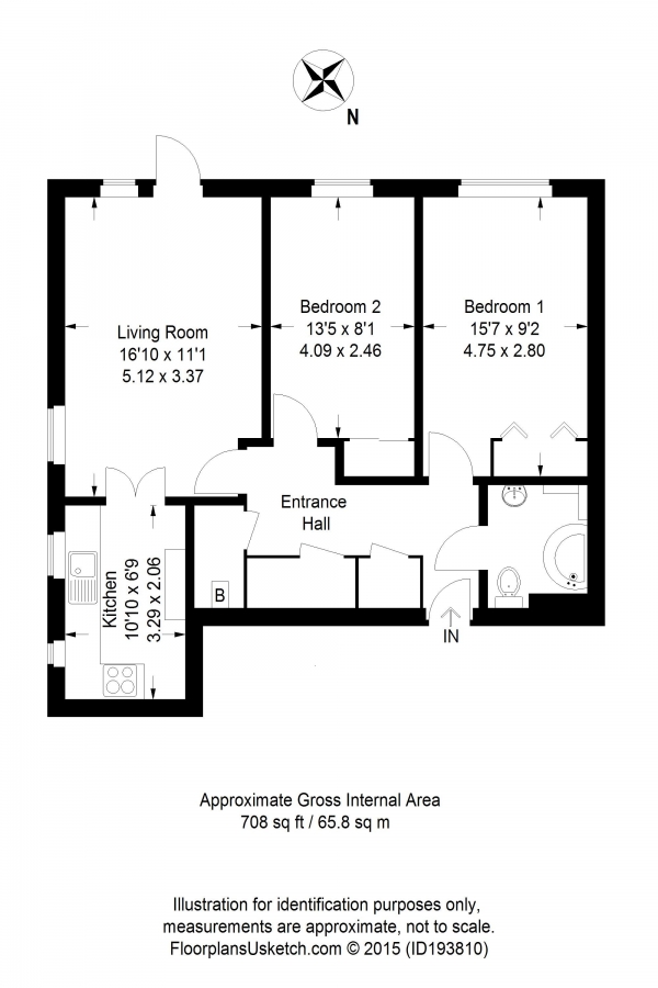 Floor Plan Image for 2 Bedroom Retirement Property for Sale in Ackender Road, Alton