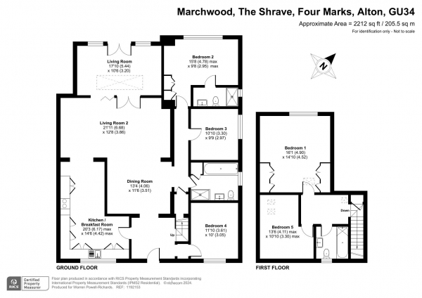 Floor Plan Image for 5 Bedroom Bungalow for Sale in Four Marks