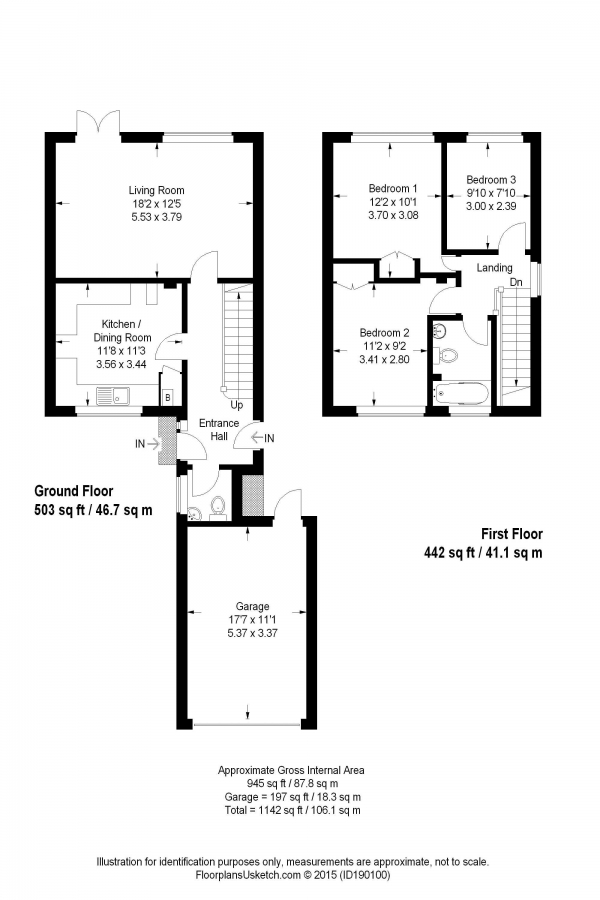 Floor Plan Image for 3 Bedroom Semi-Detached House to Rent in Finches Green, Alton, Hampshire