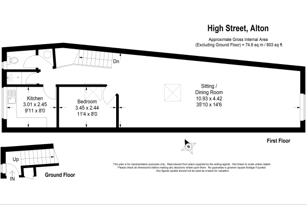 Floor Plan Image for 1 Bedroom Flat to Rent in Alton