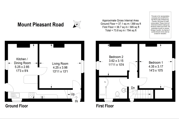 Floor Plan Image for 2 Bedroom Semi-Detached House to Rent in Alton