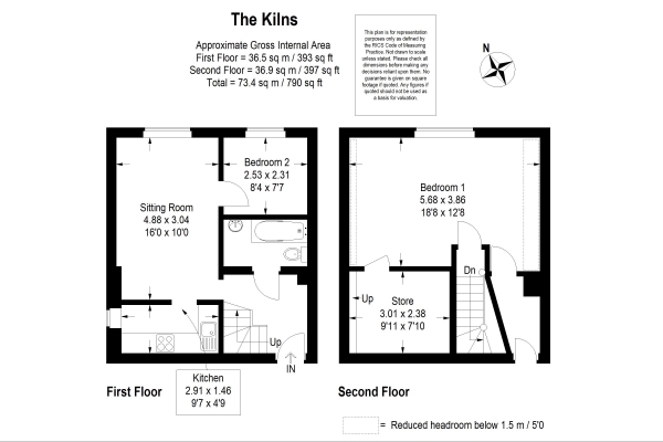 Floor Plan Image for 2 Bedroom Maisonette to Rent in Alton