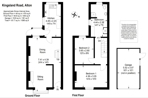 Floor Plan Image for 2 Bedroom Semi-Detached House for Sale in Kingsland Road, Alton, Hampshire