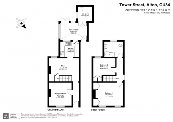 Floor Plan Image for 2 Bedroom Semi-Detached House for Sale in Tower Street, Alton