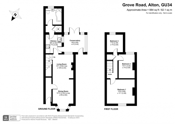 Floor Plan Image for 3 Bedroom Semi-Detached House for Sale in Grove Road, Alton, Hampshire