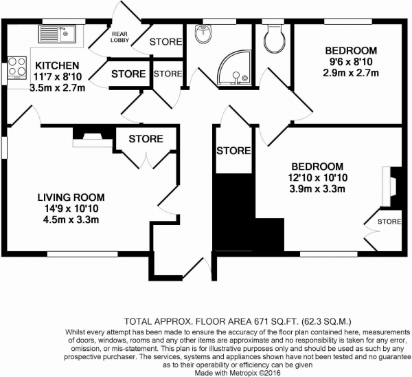 Floor Plan Image for 2 Bedroom Ground Maisonette for Sale in Whitedown, Alton