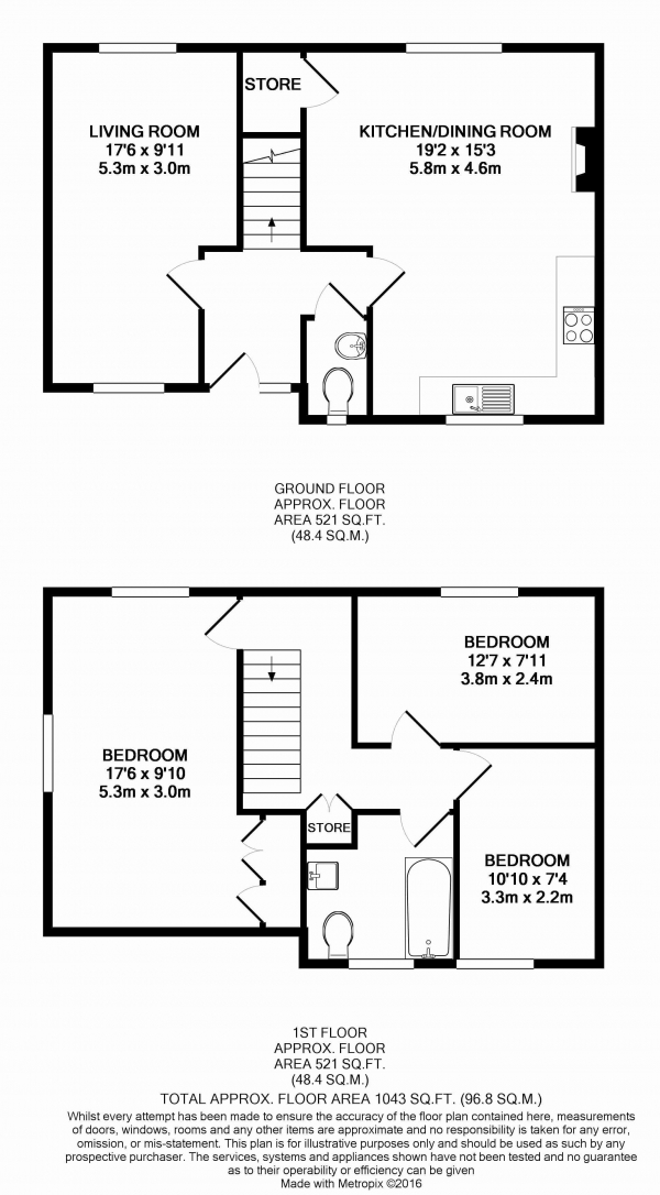 Floor Plan Image for 3 Bedroom Semi-Detached House to Rent in East Worldham