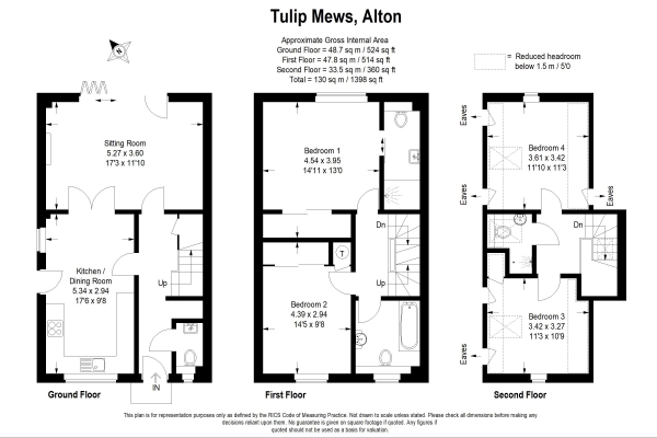 Floor Plan Image for 4 Bedroom Semi-Detached House to Rent in Alton