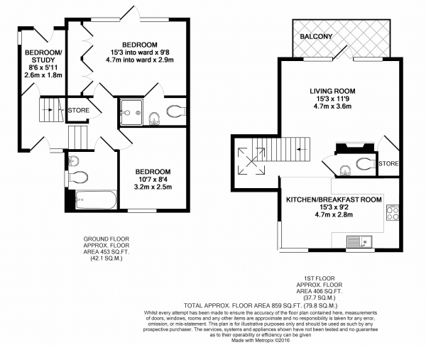 Floor Plan Image for 3 Bedroom Semi-Detached House to Rent in Alton