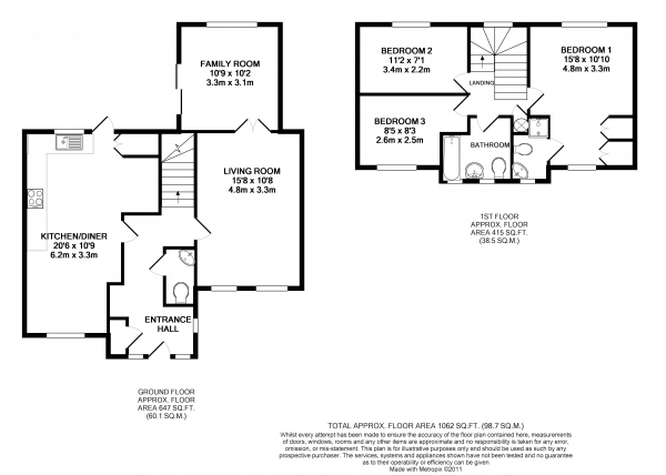 Floor Plan Image for 3 Bedroom Detached House to Rent in Alton