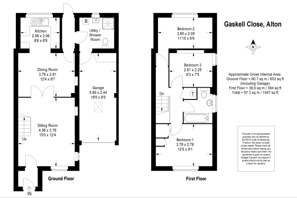 Floor Plan Image for 3 Bedroom Semi-Detached House to Rent in Holybourne