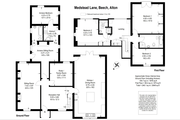 Floor Plan Image for 5 Bedroom Detached House to Rent in Beech