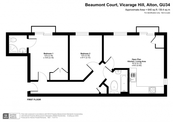 Floor Plan Image for 2 Bedroom Apartment for Sale in Vicarage Hill, Alton