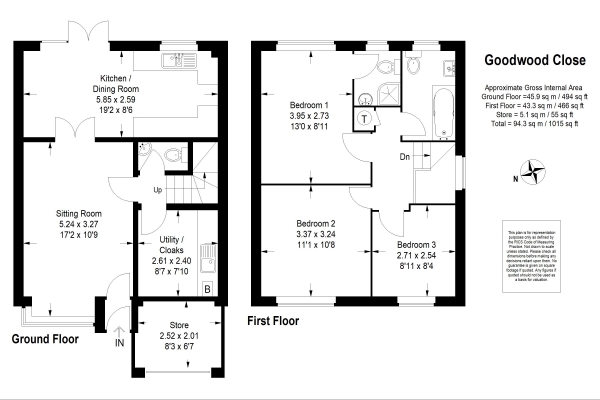 Floor Plan Image for 3 Bedroom Detached House to Rent in Alton