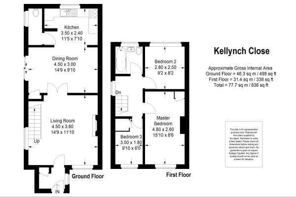 Floor Plan Image for 3 Bedroom Semi-Detached House to Rent in Alton