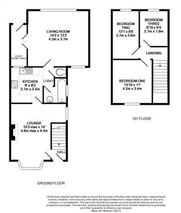 Floor Plan Image for 3 Bedroom Semi-Detached House for Sale in Crondall Lane, Farnham