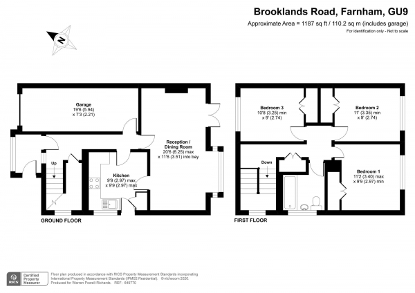 Floor Plan Image for 3 Bedroom Semi-Detached House for Sale in Brooklands Road, Farnham