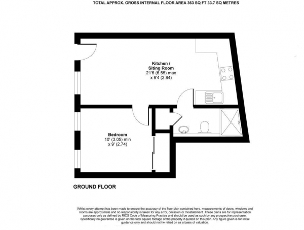 Floor Plan Image for 1 Bedroom Maisonette for Sale in Wesport House, Bentley