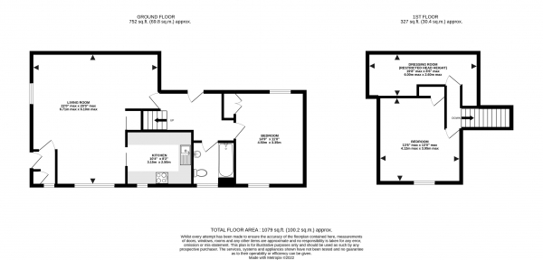 Floor Plan Image for 2 Bedroom Barn Conversion to Rent in Lower Froyle