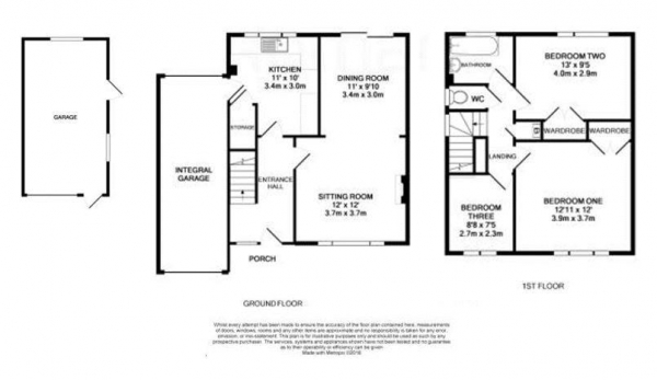 Floor Plan Image for 3 Bedroom Detached House for Sale in Weybourne Road, Farnham