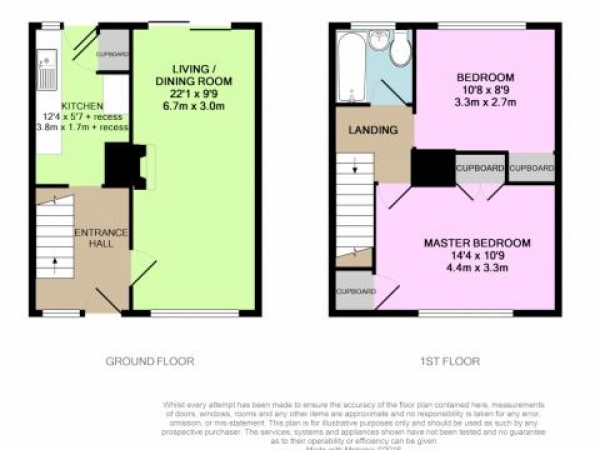 Floor Plan for 2 Bedroom Terraced House to Rent in Austen Road, Farnborough, GU14, 8LG - £225 pw | £975 pcm