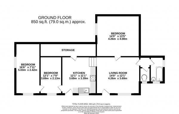 Floor Plan Image for 3 Bedroom Detached House for Sale in Burnt Hill Way, Farnham