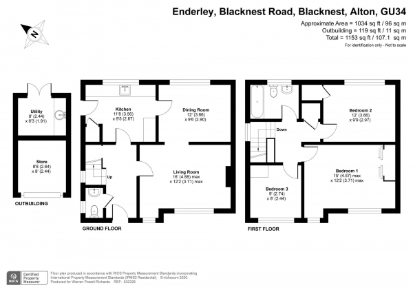 Floor Plan Image for 3 Bedroom Semi-Detached House for Sale in Blacknest