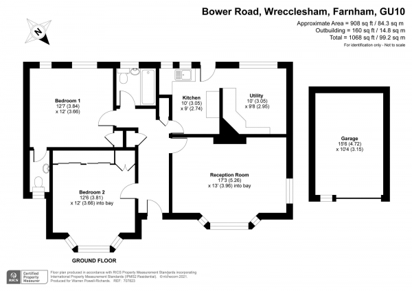 Floor Plan Image for 2 Bedroom Bungalow for Sale in Bower Road, Farnham