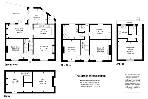 Floor Plan Image for 3 Bedroom Semi-Detached House for Sale in The Street, Farnham