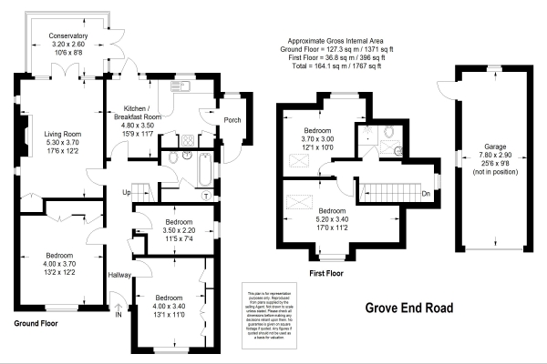 Floor Plan Image for 4 Bedroom Chalet for Sale in Grove End Road, Farnham