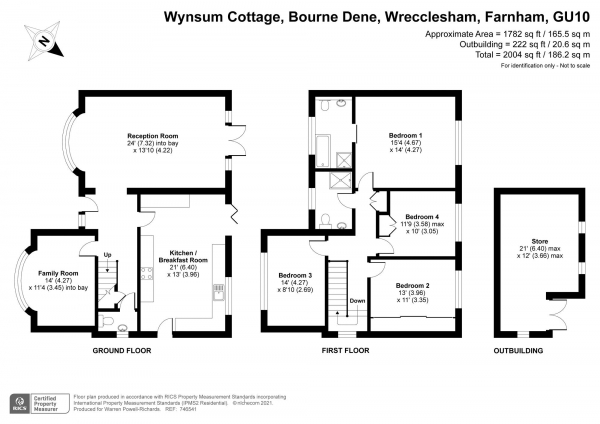 Floor Plan Image for 4 Bedroom Detached House for Sale in Bourne Dene, Farnham