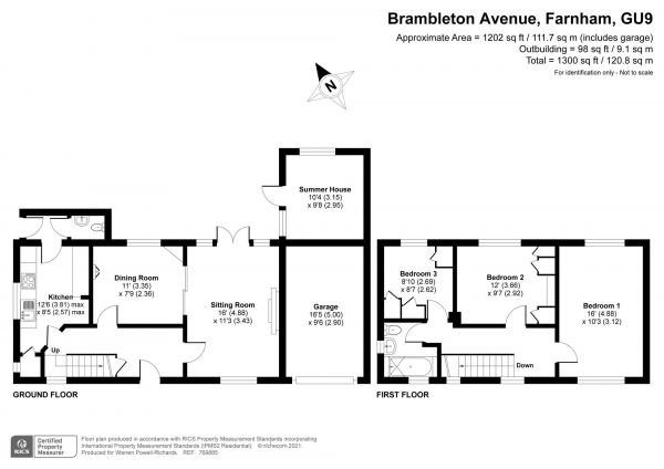 Floor Plan Image for 3 Bedroom Detached House for Sale in Brambleton Avenue, Farnham