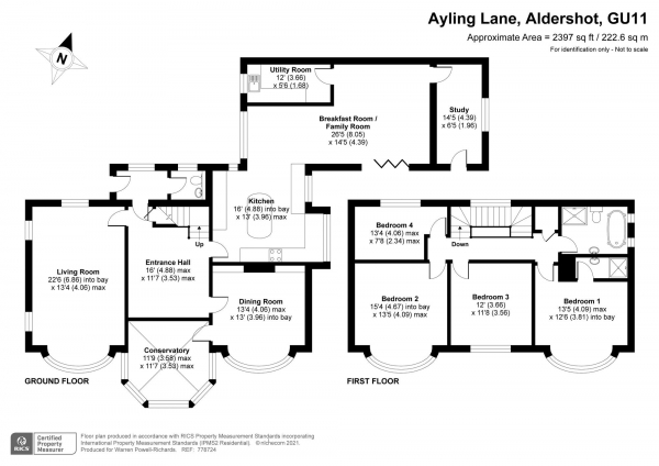 Floor Plan Image for 4 Bedroom Detached House for Sale in Ayling Lane, Aldershot