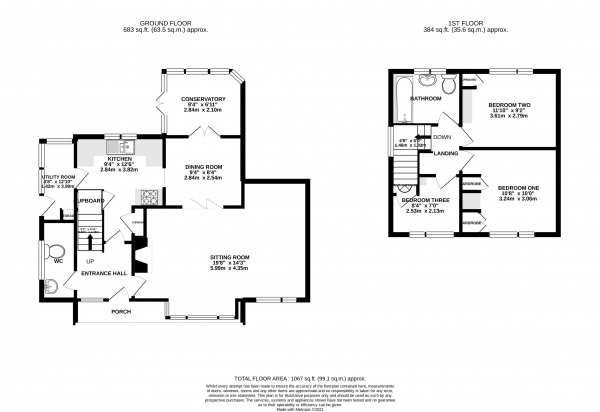 Floor Plan Image for 3 Bedroom Detached House for Sale in Beacon Close, Farnham