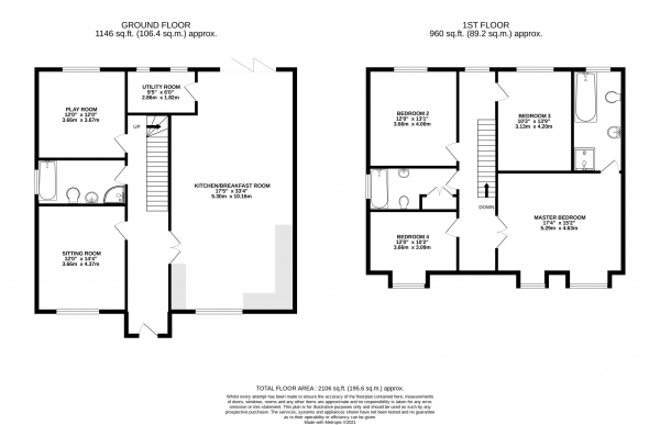 Floor Plan Image for 4 Bedroom Detached House for Sale in Frensham Road, Lower Bourne