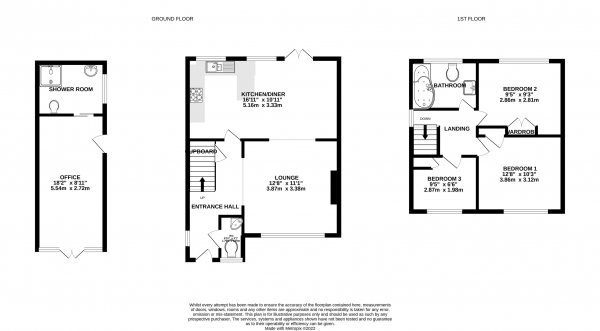 Floor Plan Image for 3 Bedroom Semi-Detached House for Sale in Riverdale, Farnham