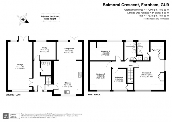 Floor Plan Image for 4 Bedroom Detached House for Sale in Balmoral Crescent, Farnham