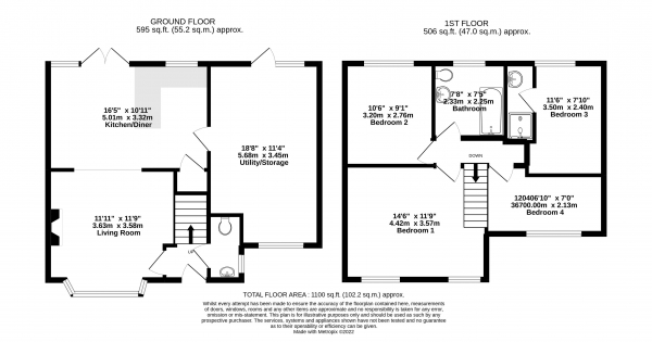 Floor Plan Image for 4 Bedroom Semi-Detached House for Sale in Talbot Road, Farnham